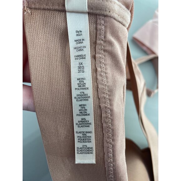 Rhonda Shear 2Pack Molded Cup Bra with Wrap Back Size 3X Pink Beige Lounge 665.5 - Picture 6 of 10